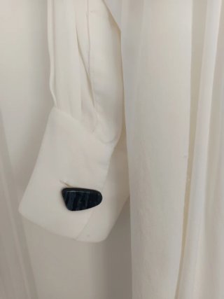 Blusa Zara raso blanca Talla L