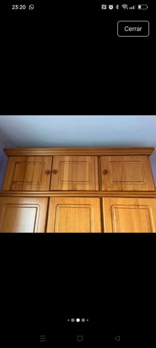 Conjunto Muebles Madera Maciza: Armario, Cama, Zap