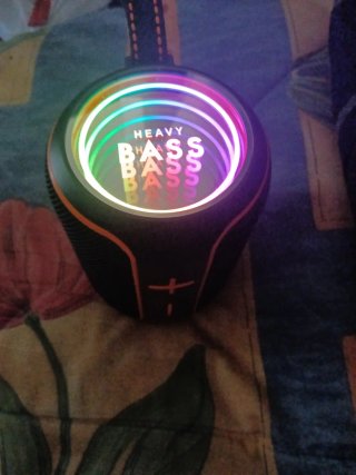 Altavoz Bluetooth HEAVY BASS Negro/Naranja