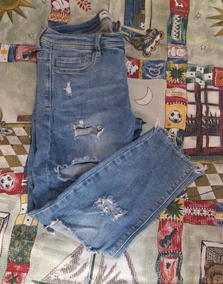 Jeans Tally Weijl donna strappati blu