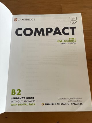 Compact First for Schools Student's Book withou...