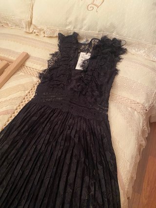 Vestido Zara Negro Encaje Nuevo