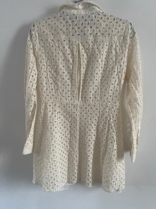 Vestido Zara troquelado blanco