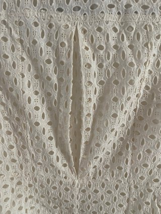 Vestido Zara troquelado blanco