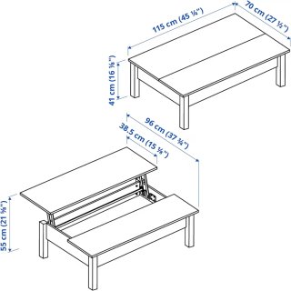 Mesa de centro Ikea TRULSTORP 115x70 cm