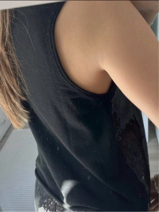 Conjunto de lentejuelas negro mujer