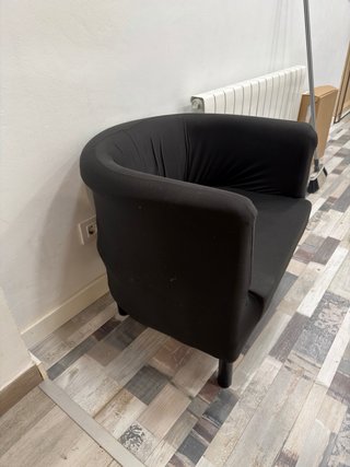 Sillón Ikea Negro Tela