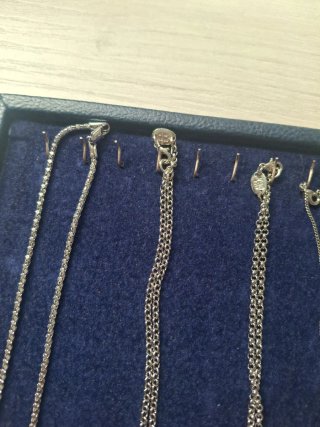 5 Colgantes con Cadena Rodio