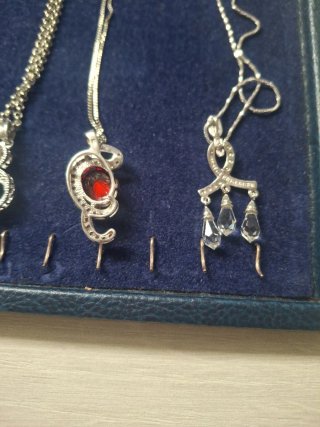 5 Colgantes con Cadena Rodio