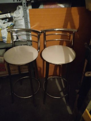 Juego de 2 Sillas de Cocina Cromadas