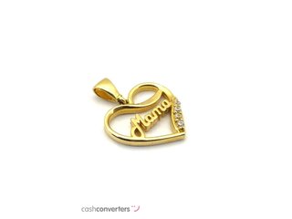 colgante oro 18k con piedra con circonita