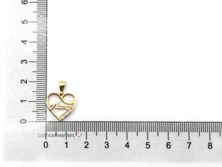 colgante oro 18k con piedra con circonita