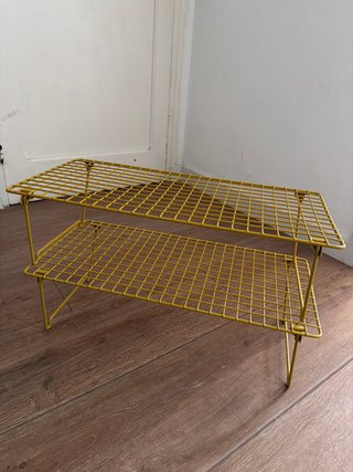 Zapatero Estantería Metálica Amarilla