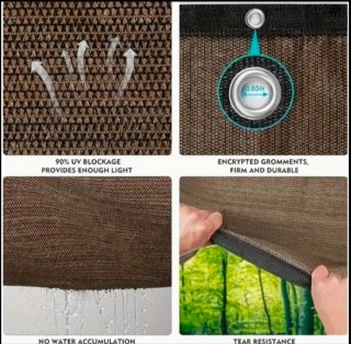 2 Toldos Vela Malla Sombra Rectangular 2X5