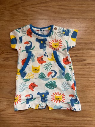 Mono bebé 1-3 meses estampado animales