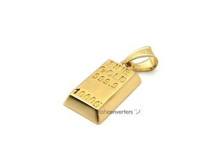 colgante oro 18k con piedra con circonita