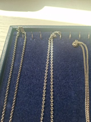 5 Colgantes Rodio con cadena
