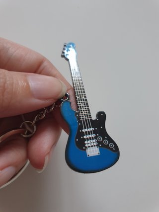 Llavero Guitarra Eléctrica Azul