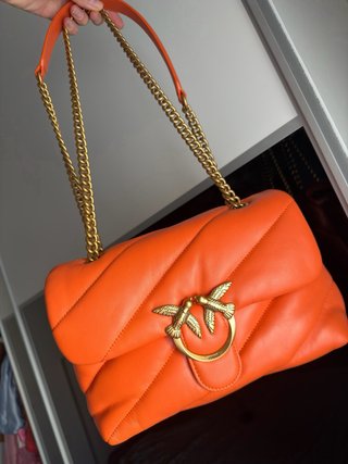 Borsa Pinko Love Puff Arancione Originale