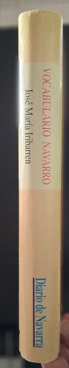 Libro VOCABULARIO NAVARRO,de Jose Ma.Iribarren
