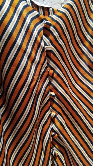Top tirantes Papaya rayas naranja satinado