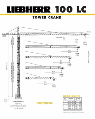 Grúa Torre Liebherr 100 LC - 48 m. Altura