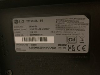 Monitor/TV LG 28” Full HD – Funciona