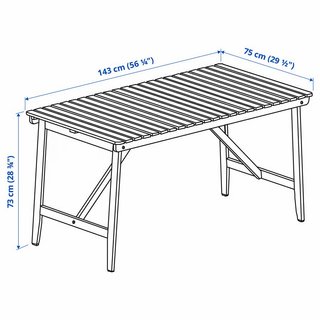 Conjunto mesa y 4 sillas jardín madera acacia