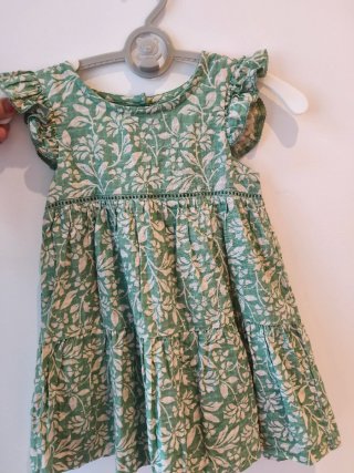 Vestido niña Sfera verde estampado floral