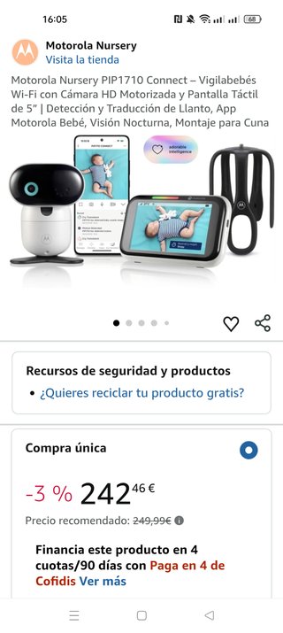 Vigilabebés Motorola PIP1710 Connect