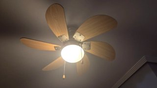 Ventilador de techo madera y metal 6 aspas