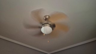 Ventilador de techo madera y metal 6 aspas