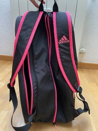 Bolsa pádel Adidas negra y rosa