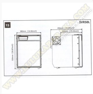 Nevera compresor 12V SVR50L