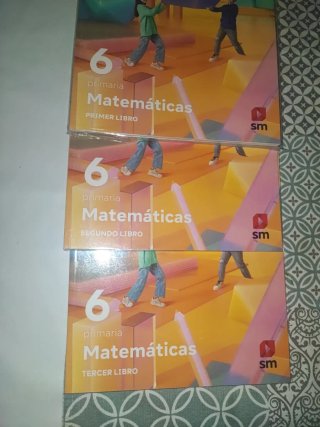 Pack 3 libros matemáticas revuela. Sexto primaria