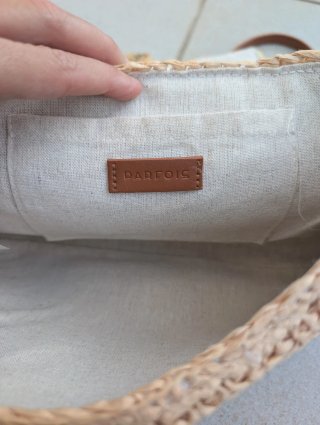Bolso de rafia Parfois beige