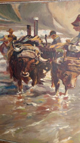 Cuadro al óleo sobre tabla de Cubells