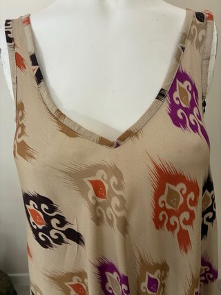Vestido Midi Verano Estampado Etnico vuelo