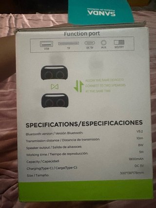 Altavoz Bluetooth Aome 8W LED Multicolor