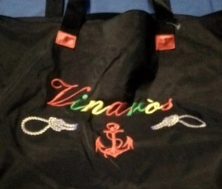 Bolsa de playa bordada