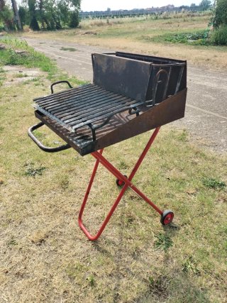 Barbecue a legna con griglia in Acciaio