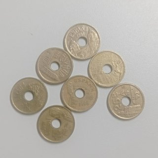 Lote monedas pesetas Juan Carlos I