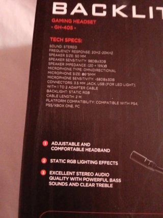 Auriculares X TRIKE ME Backlit GH-405 PS5