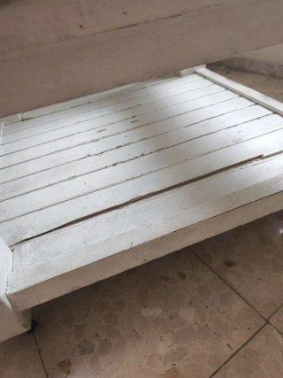 Mesa de centro palet con tapa de cristal