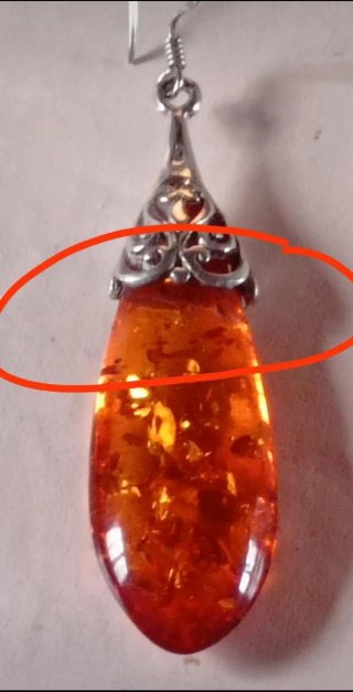 Pendientes, lágrimas de plata y ámbar.