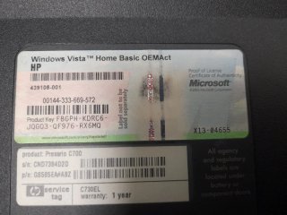 Compaq Presario C700 Notebook