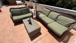 Sofás de jardin de mimbre