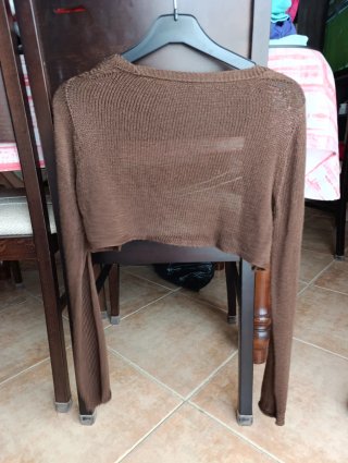 Chaqueta punto marrón talla única