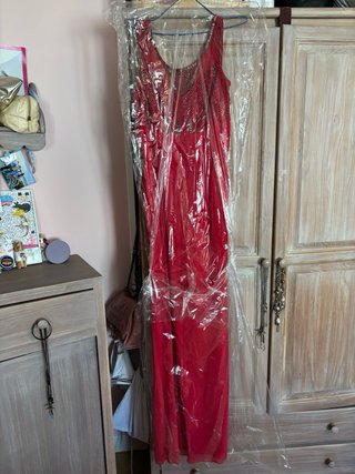 Vestido largo Tintoretto rojo T.42