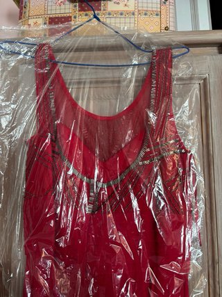 Vestido largo Tintoretto rojo T.42